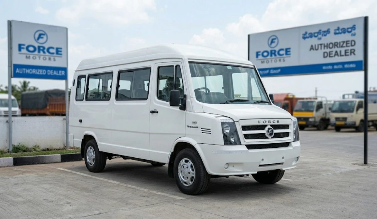 Force Tempo Traveller at an authorised dealership